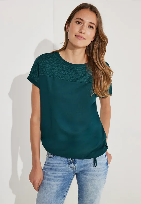 T-shirt burn-out deep lake green