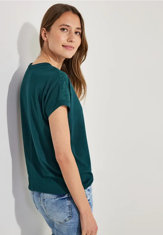 T-shirt burn-out deep lake green