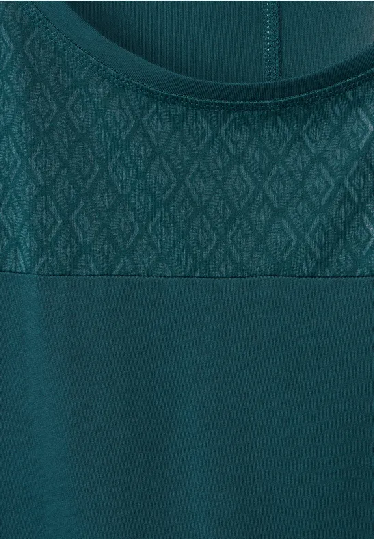 T-shirt burn-out deep lake green