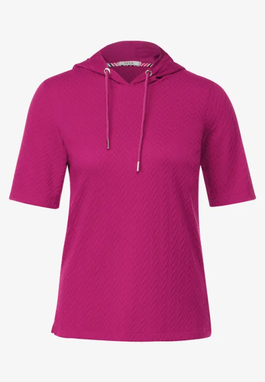 T-shirt à capuche structuré cool pink