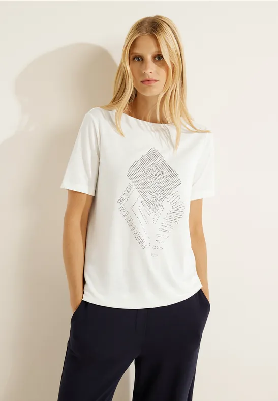 T-shirt avec imprimé sur le devant vanilla white