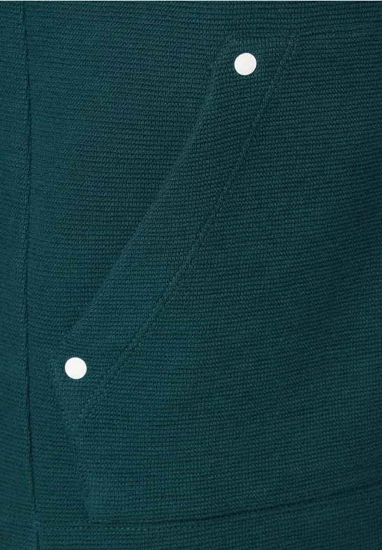Sweatjack met structuur deep lake green