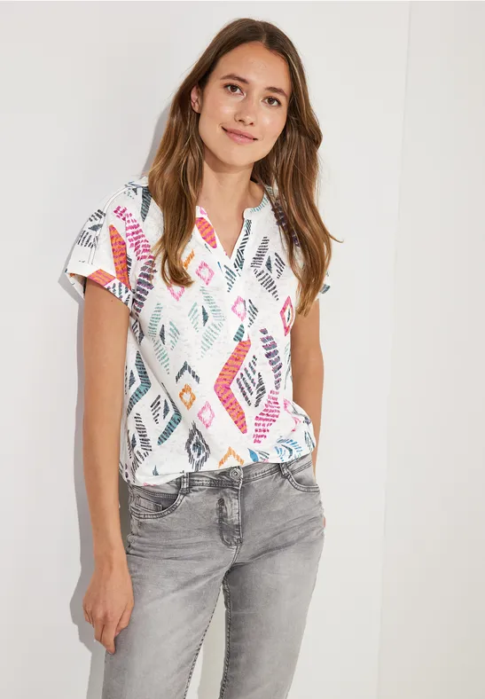 Multicolor Printshirt vanilla white