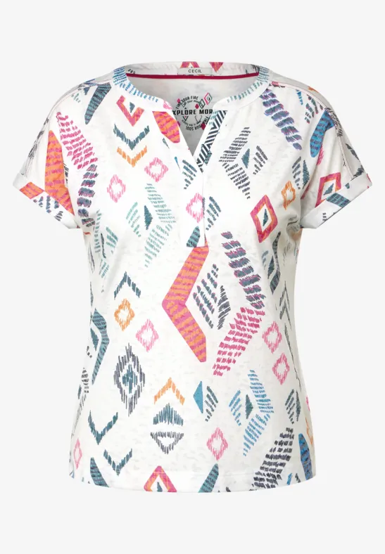 Multicolor Printshirt vanilla white