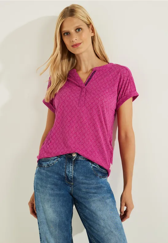 T-shirt aspect dévoré cool pink