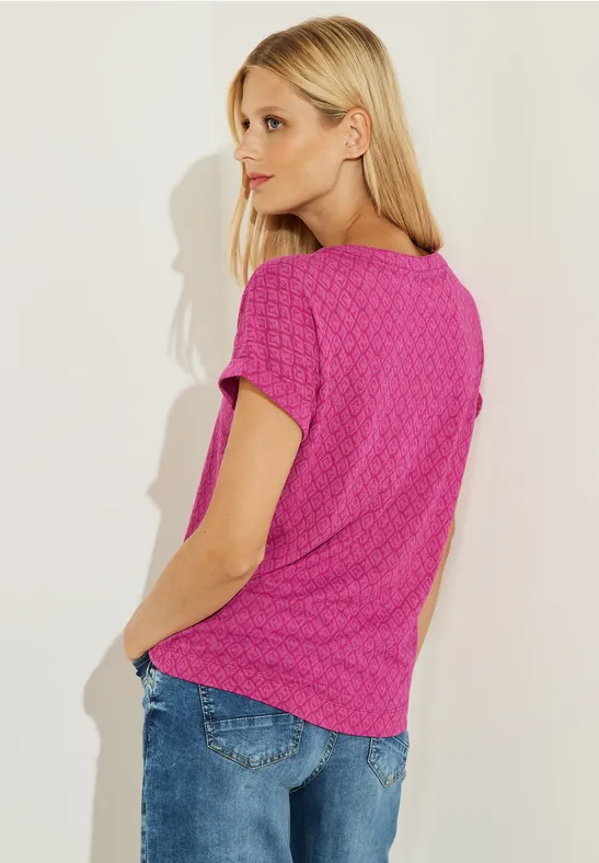 T-shirt aspect dévoré cool pink