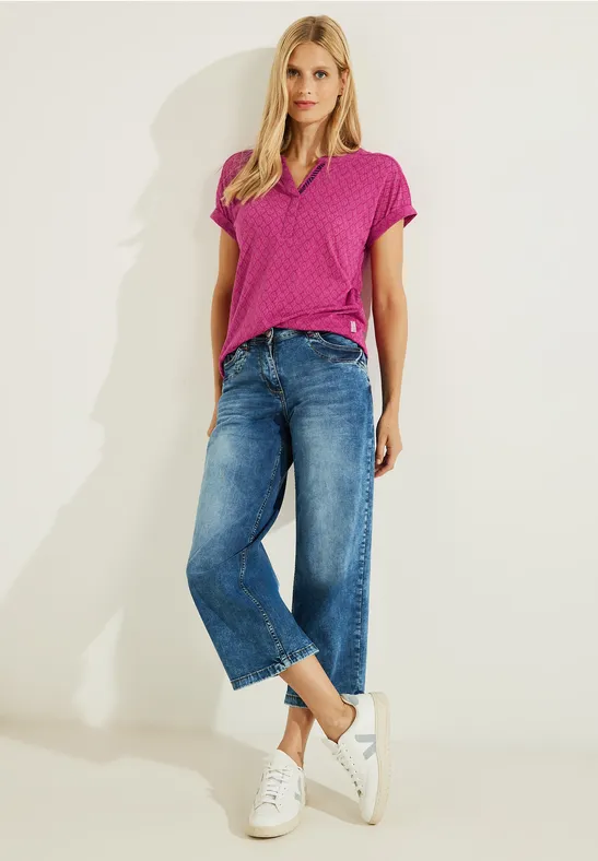 T-shirt aspect dévoré cool pink