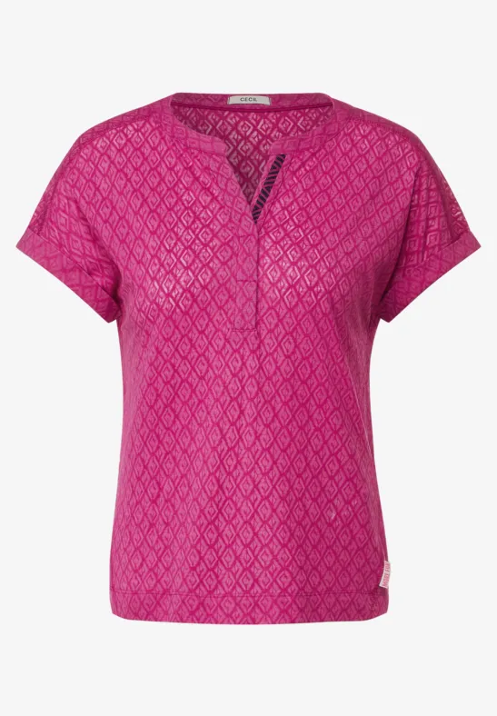 T-shirt aspect dévoré cool pink
