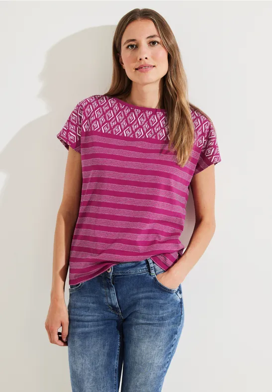 T-Shirt mit Printmix cool pink