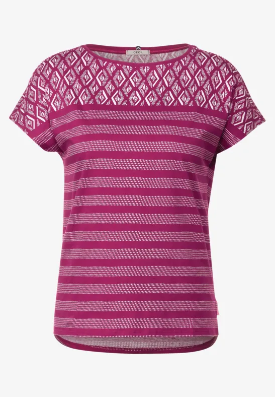 T-Shirt mit Printmix cool pink