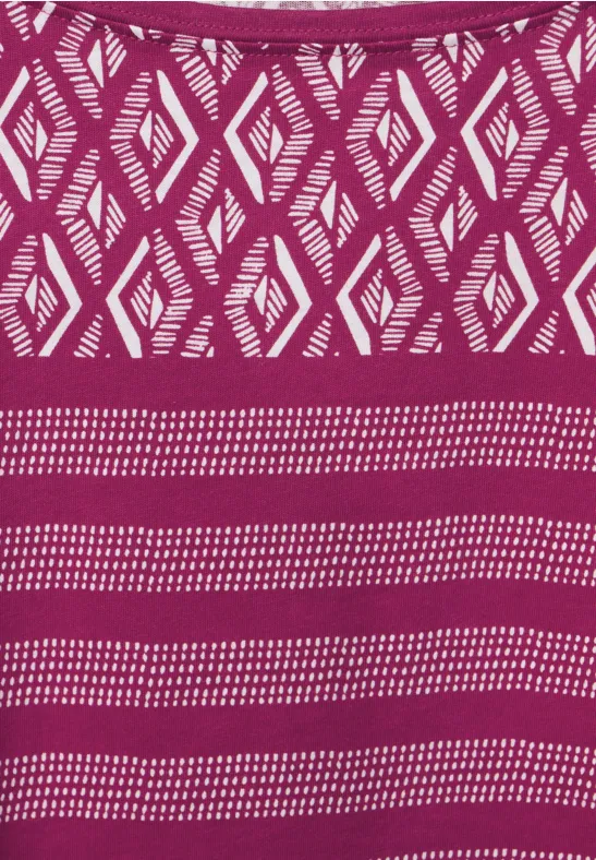 T-Shirt mit Printmix cool pink