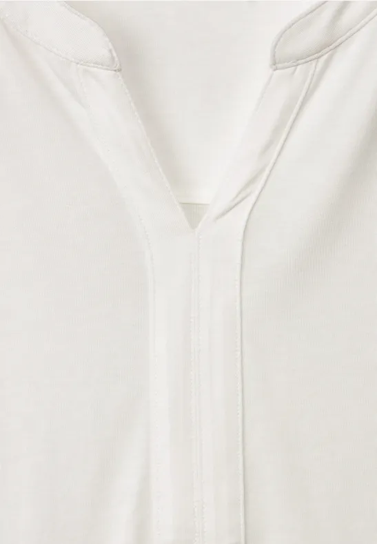 Top met elastische zoom vanilla white