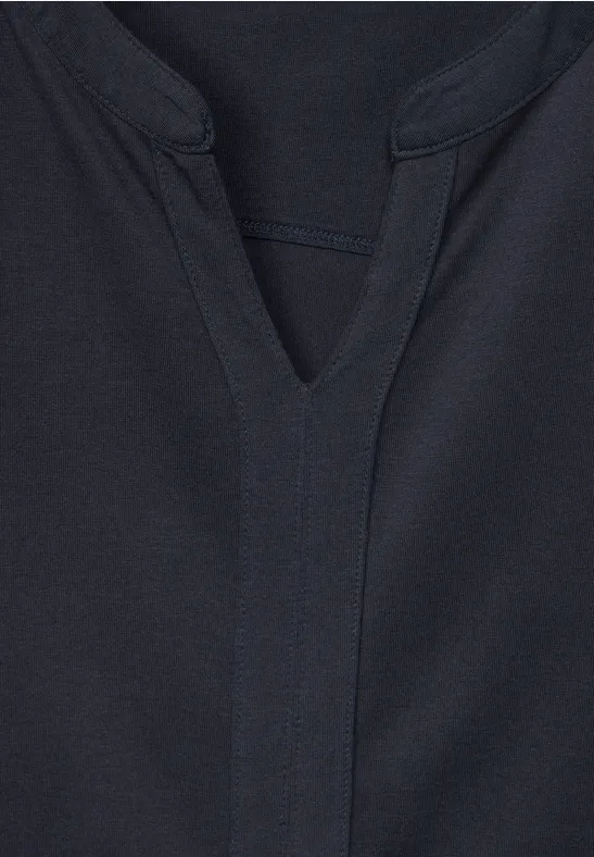 Top mit Elastiksaum night sky blue