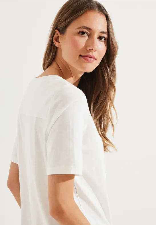 Shirt im Tunikastyle vanilla white