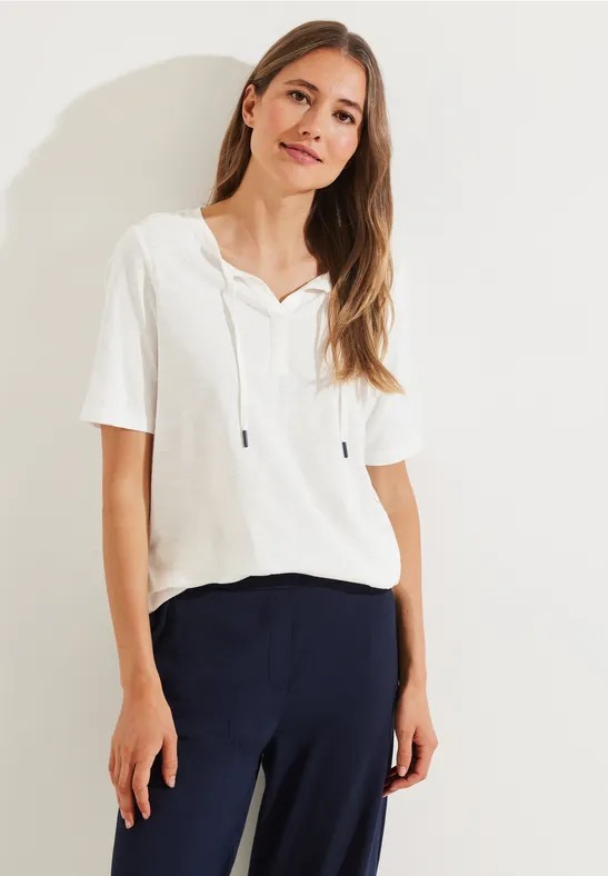 Shirt im Tunikastyle vanilla white