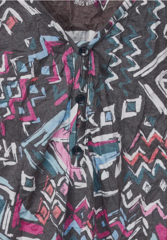 Tuniekshirt met print night sky blue
