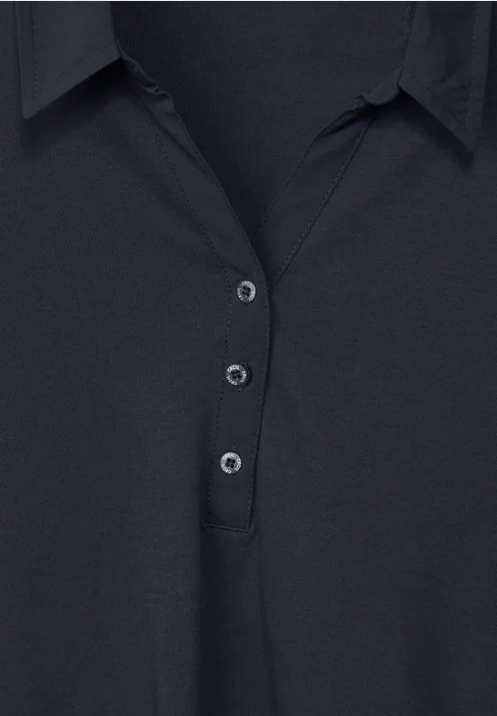 Shirt mit Polokragen night sky blue