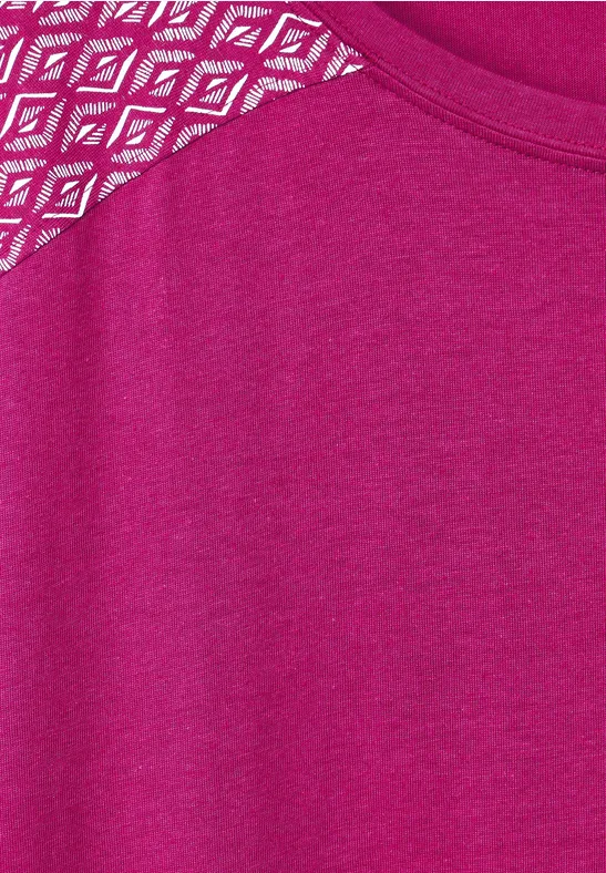 T-shirt avec imprimé sur les épaules cool pink