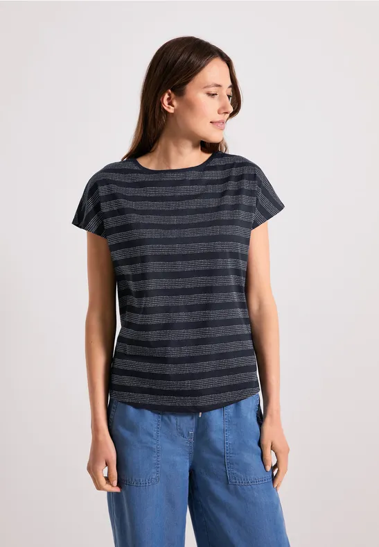 U-Boot Streifenshirt night sky blue