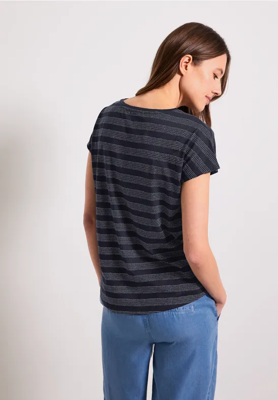 U-Boot Streifenshirt night sky blue