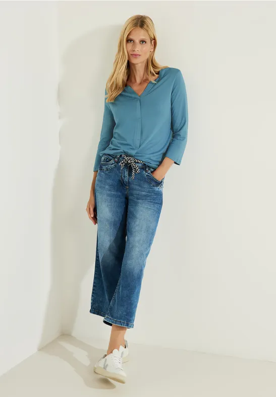 Tuniekshirt in effen kleur adriatic blue
