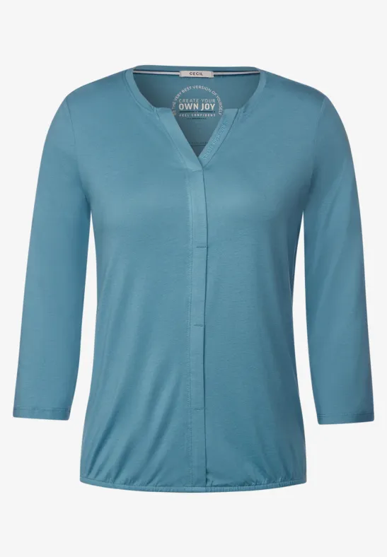Tuniekshirt in effen kleur adriatic blue
