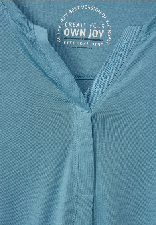 Tuniekshirt in effen kleur adriatic blue