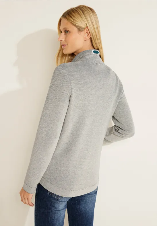 Gestreifte Shirtjacke vanilla white