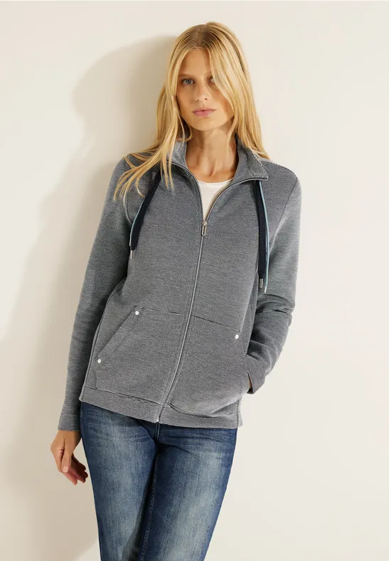 Gestreifte Shirtjacke night sky blue