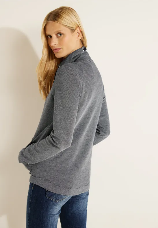 Gestreifte Shirtjacke night sky blue