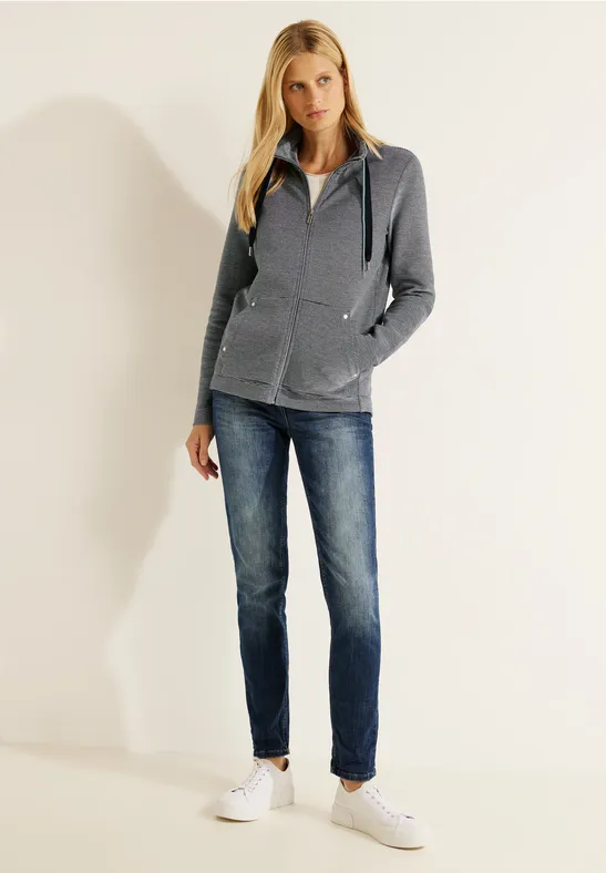 Gestreifte Shirtjacke night sky blue