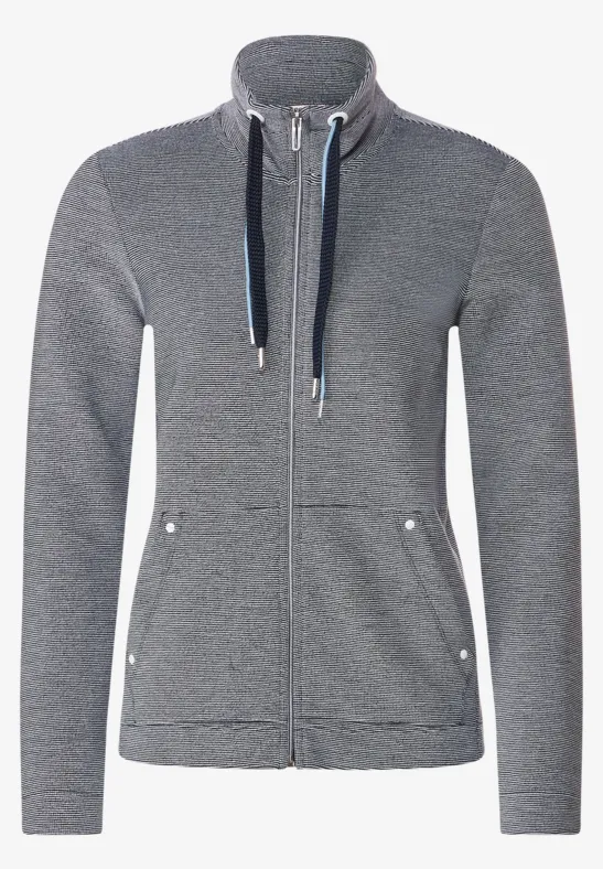 Gestreifte Shirtjacke night sky blue