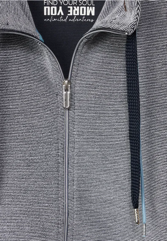 Gestreifte Shirtjacke night sky blue