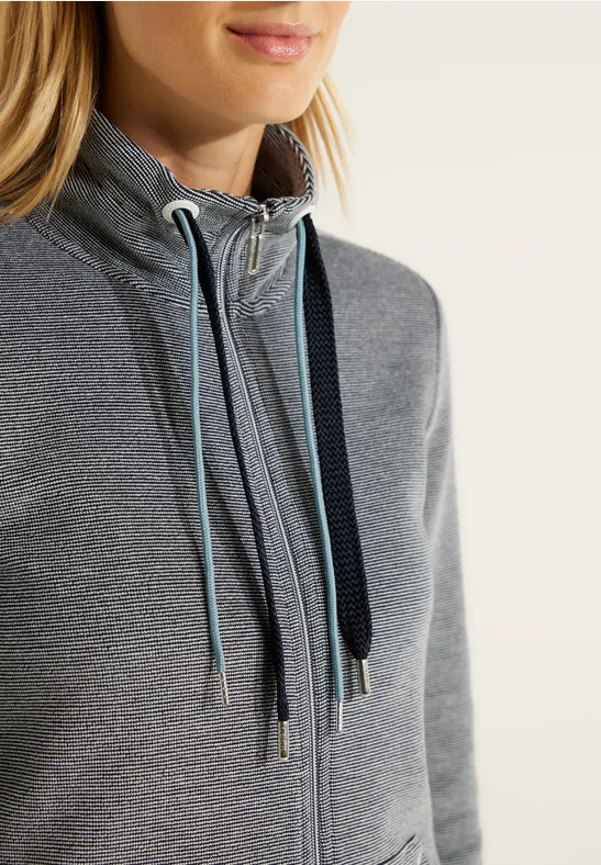 Gestreifte Shirtjacke night sky blue