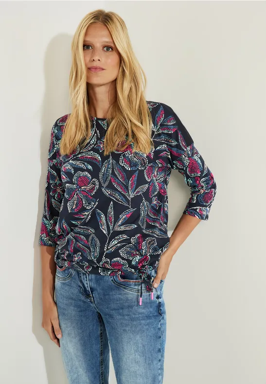 Shirt mit Alloverprint night sky blue