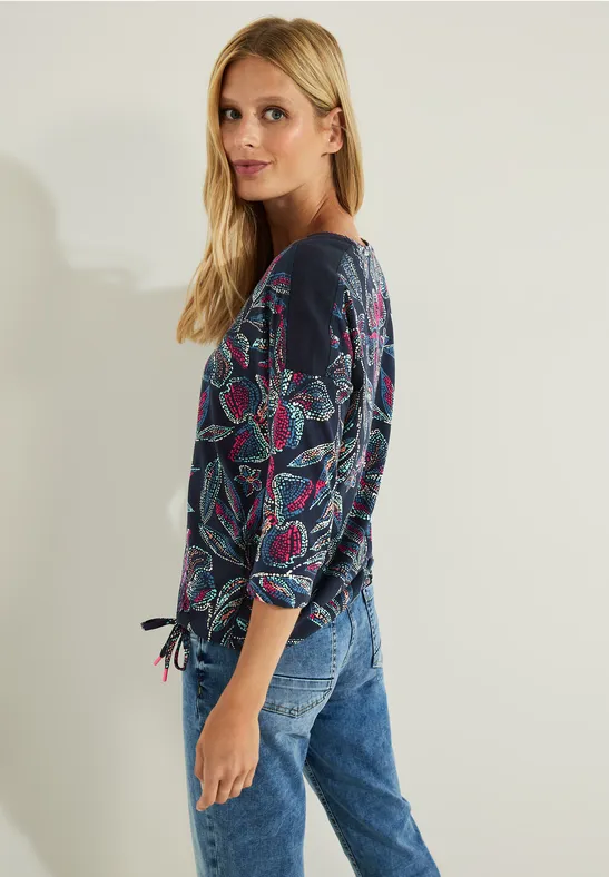 Shirt mit Alloverprint night sky blue