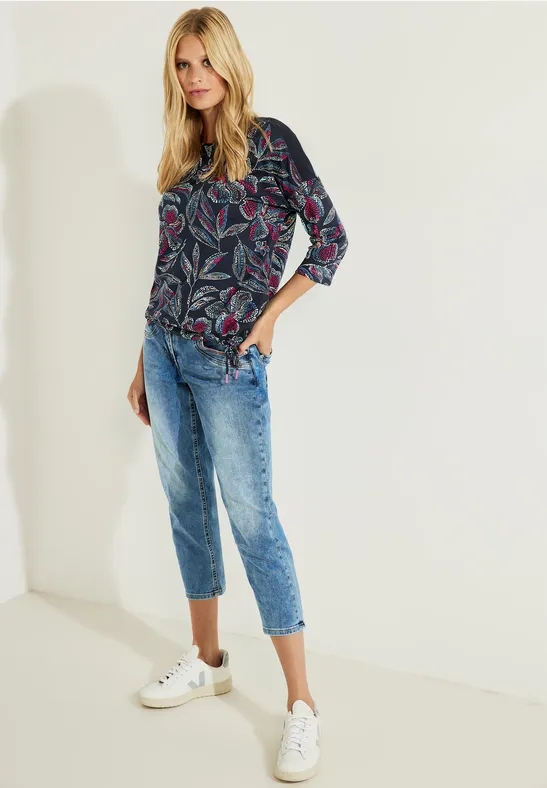 Shirt mit Alloverprint night sky blue