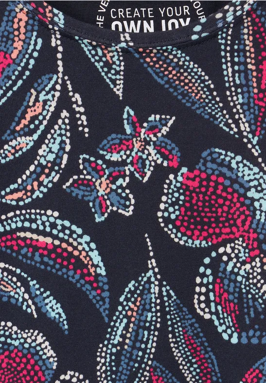 Shirt mit Alloverprint night sky blue
