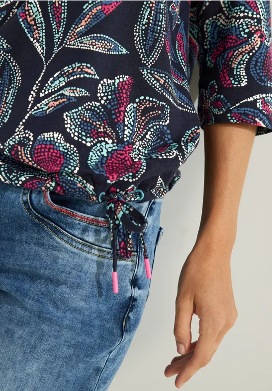 Shirt mit Alloverprint night sky blue