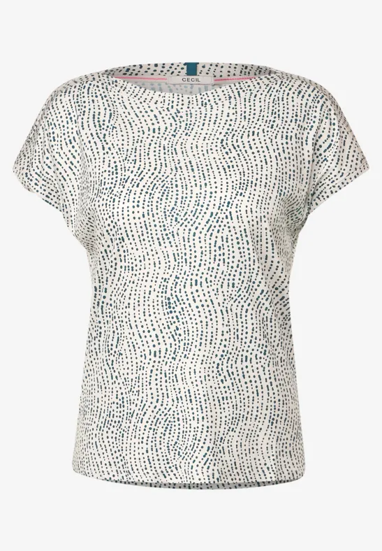 Dotted Weave T-Shirt milky beige