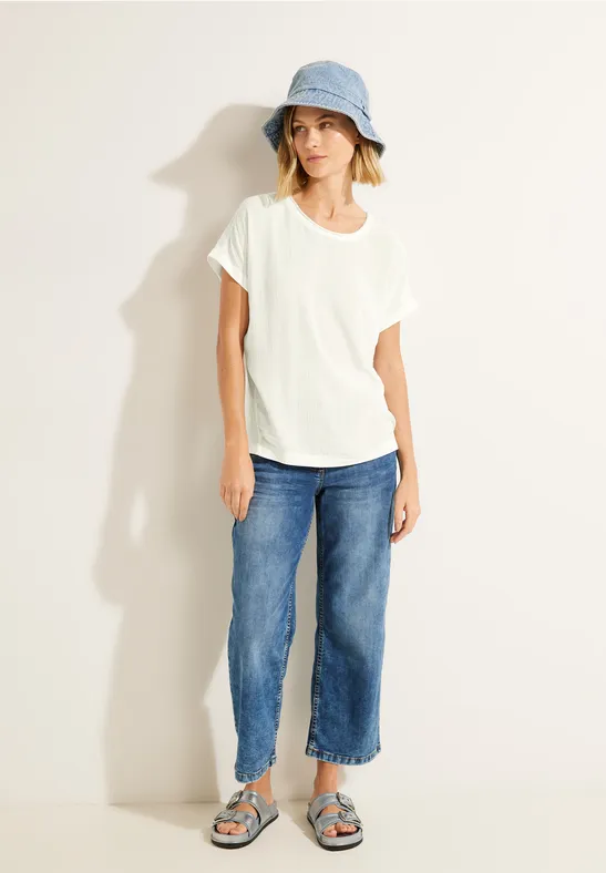 Materialmix Shirt vanilla white