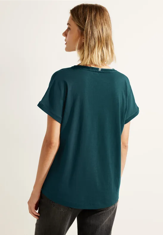 Materialmix Shirt deep lake green