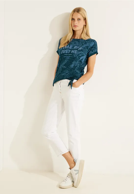 T-shirt met print op de voorkant deep lake green