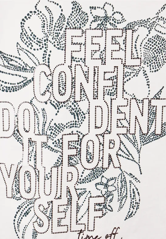 T-Shirt mit Frontprint vanilla white