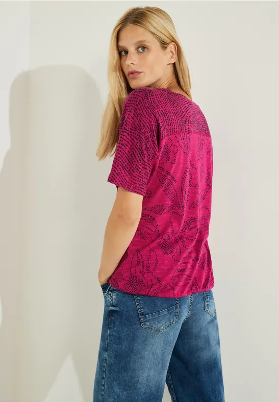 T-shirt avec mélange d'imprimés cool pink