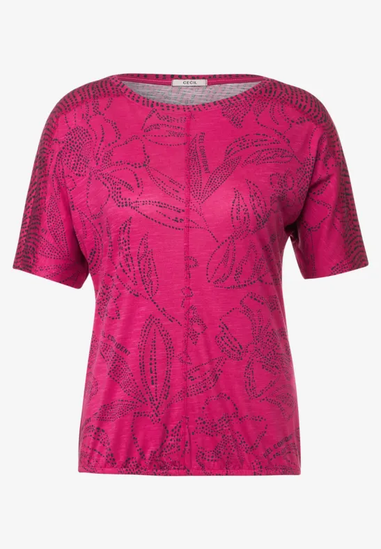 T-shirt avec mélange d'imprimés cool pink