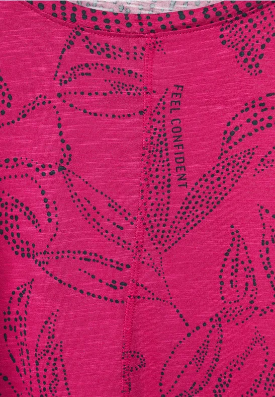 T-shirt avec mélange d'imprimés cool pink