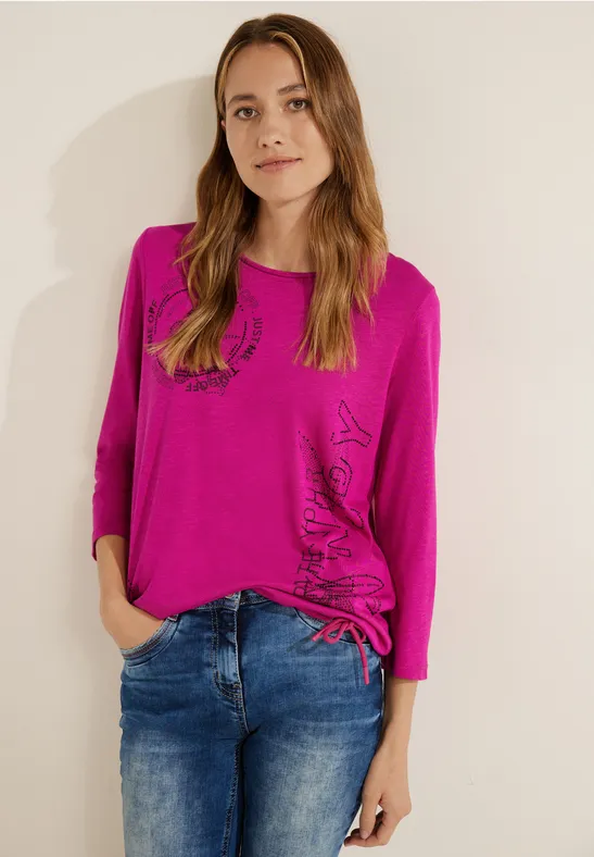 T-shirt avec imprimés sur le devant cool pink