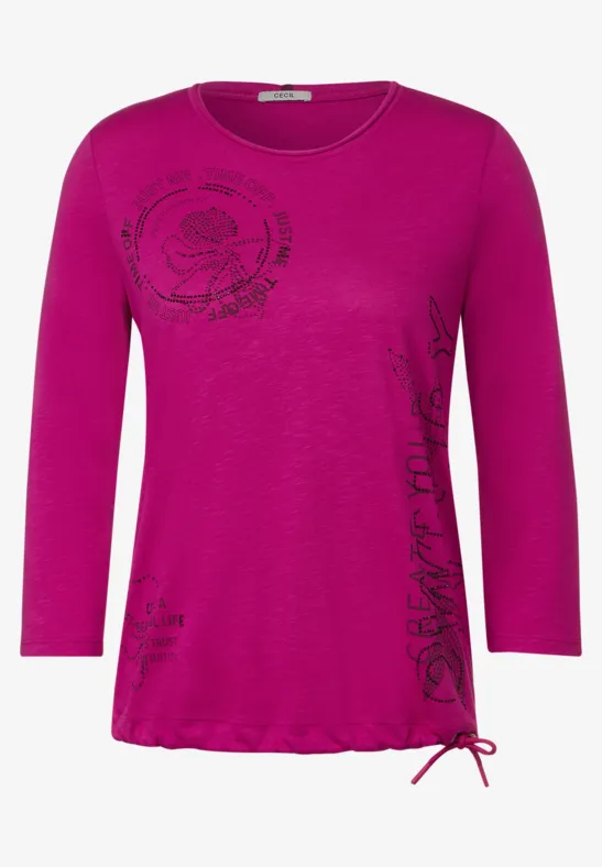 T-shirt avec imprimés sur le devant cool pink