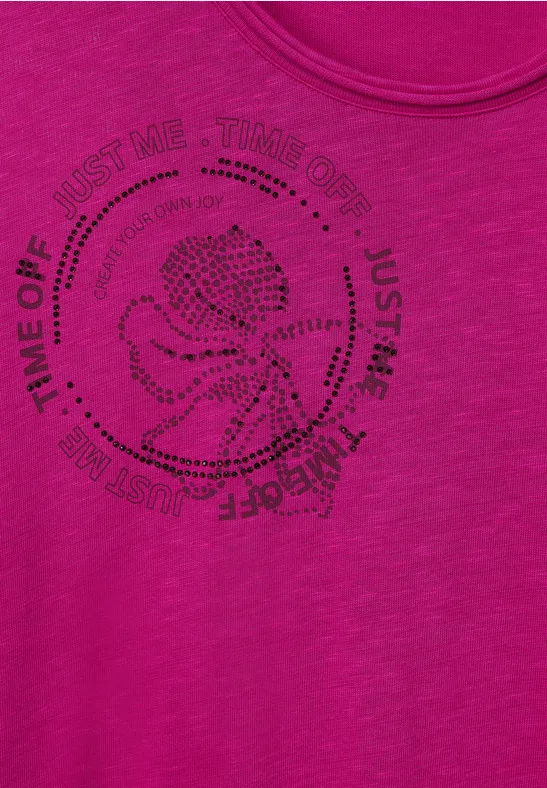 T-shirt avec imprimés sur le devant cool pink